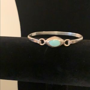 Hinged bangle bracelet sterling silver